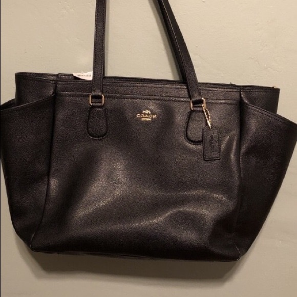 brand new coach diaper bag in box tags attached